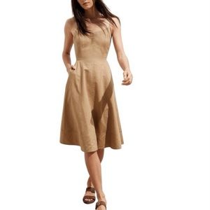 Banana Republic Tan Elastic Sun Dress